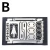 4pcs/ set  Survival Tool Card Survival Card-Multi Purpose Pocket Tool Stainless Steel Survival Camping Hiking Fishing Tools - Image 11