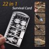 4pcs/ set  Survival Tool Card Survival Card-Multi Purpose Pocket Tool Stainless Steel Survival Camping Hiking Fishing Tools - Image 2